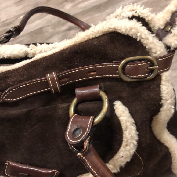 🔥🔥ITALIAN GENUINE SHEARLING SATCHEL